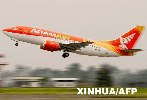 亚当航空574号班机,奥林匹克航空411号班机 这是印度尼西亚亚当航空公司网站上登载的亚当航空公司 波音737客机