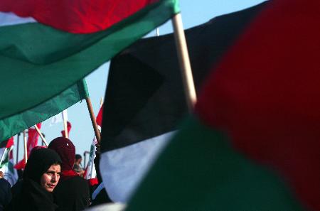 图文：巴勒斯坦人的庆祝