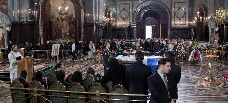 图文:俄罗斯联邦首任总统叶利钦遗体告别仪式
