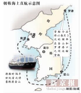 朝鲜货轮50年来首次停泊韩国釜山港口(图)