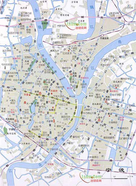 图:宁波市区地图