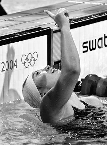 中国游泳8年来首次奥运会夺金牌(图)
