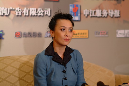 图文:《2046》北京首映 刘嘉玲接受媒体访问(