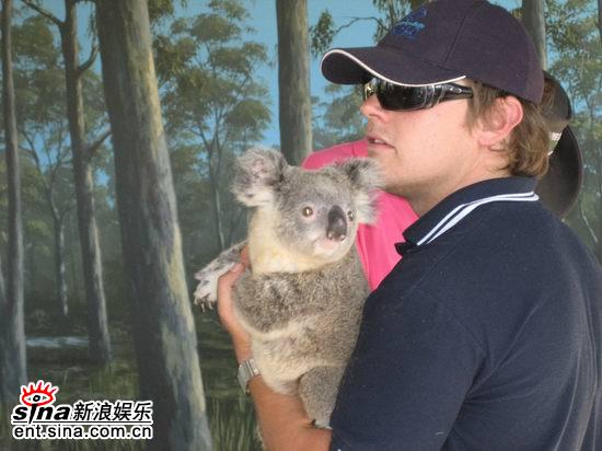 图文:青春之星农庄之旅--澳方人员抱着小考拉