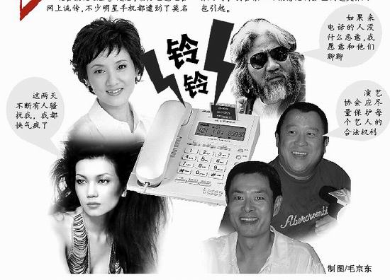 明星电话泄露事件明朗化 起因于记者遗失采访包(图)