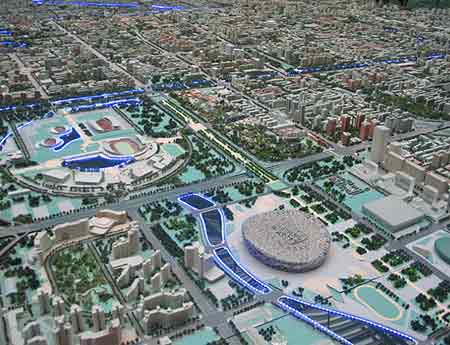 图文:北京城市总体规划成果展--2008奥运场馆