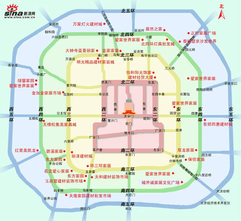 北京市建材市场分布图
