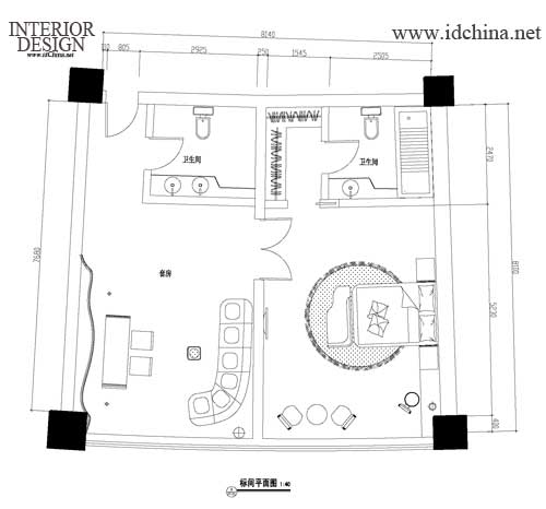 酒店设计大师赛:黄治奇作品--套房平面图