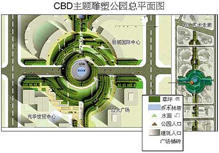 cbd主题雕塑公园总平面图