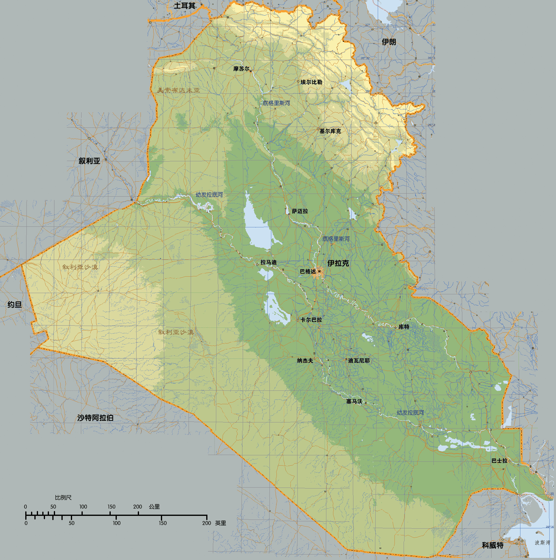 伊拉克行政区域图_伊拉克地图查询