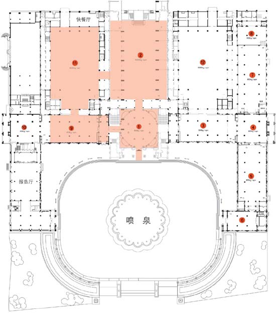 北京展览馆—展厅平面总图