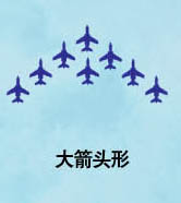 图文：法国特技表演队大箭头形飞行编队
