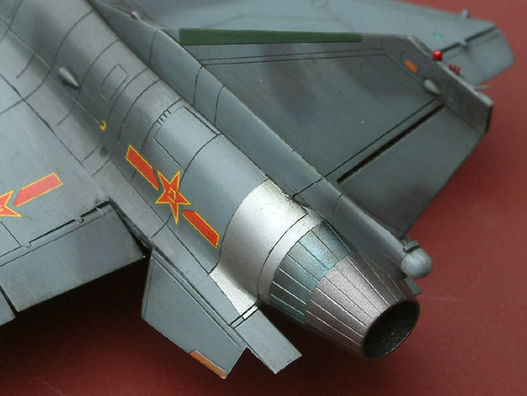 图文：中国歼十战斗机仿真模型尾喷口特写