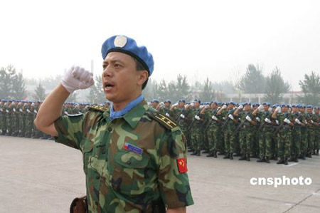 中国第三批赴利比里亚维和部队官兵英姿(组图)