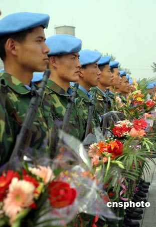 中国第三批赴利比里亚维和部队官兵英姿(组图)
