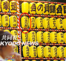 小泉个人出钱给靖国神社庙会供奉灯笼(附图)