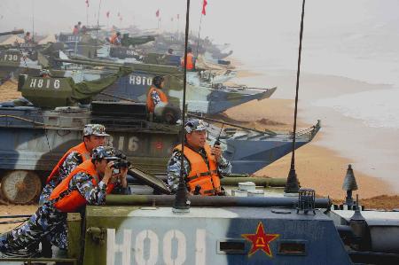 中俄军演实施交战演练开始包括海上封锁作战