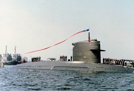 台湾潜艇加装可对地攻击的RGM-84L型鱼叉导弹