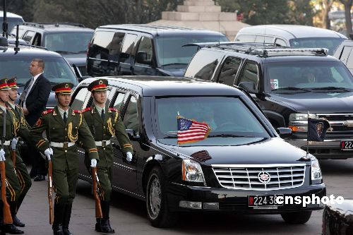 布什访华中国武警显身手：风吹草动尽在控制