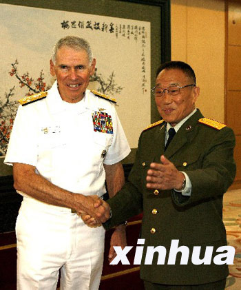 国防部长曹刚川会见美军太平洋总部司令法伦