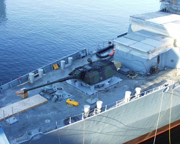 德国海军正在为f125型护卫舰选择火力支援武器