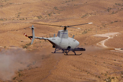 美國海軍訂購2架火力偵察兵垂直起降無人機(圖)