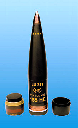 资料图:法国奈克斯特公司生产的155毫米lu 211高爆榴弹