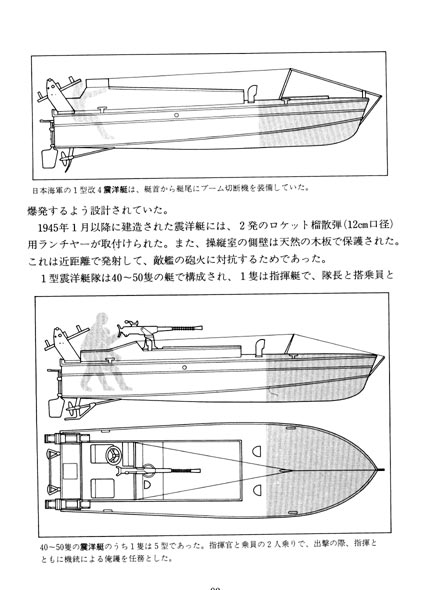 图文：日本海军震洋级一型改侧视图
