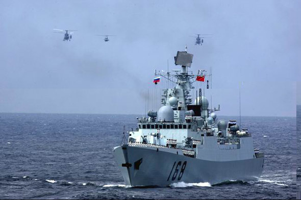 图文：中国海军168号新型导弹驱逐舰