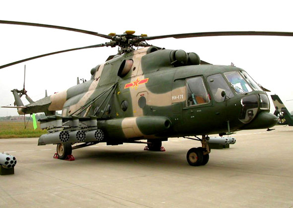 图文:中国陆航部队列装和米171武装型直升机