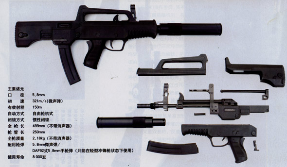 图文：QCW05式微声冲锋枪分解与整枪状态