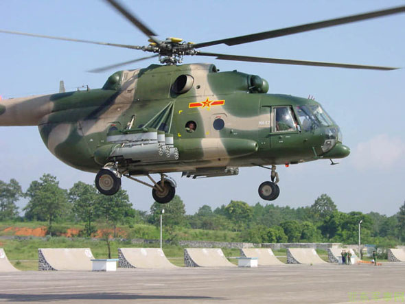 图文:中国陆航装备的米171火力支援型直升机