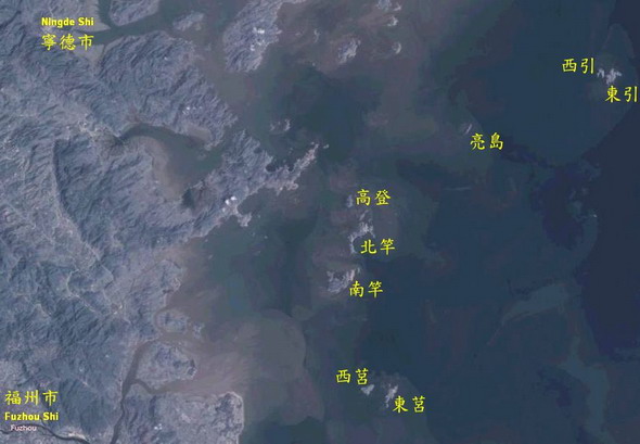 图文:马祖列岛卫星地图