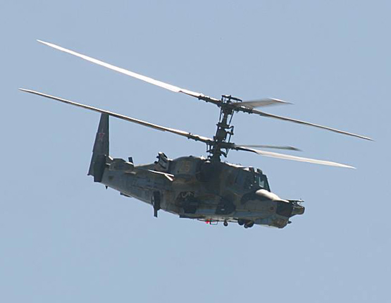 图文:俄陆航部队少量装备了卡50攻击直升机