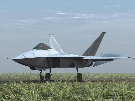 图文：俄空军未来第五代战机想像图