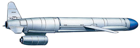 图文:俄制x55空射巡航导弹侧视图