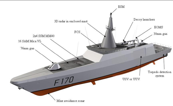 图文：法国追风轻护舰武器及电子战设备