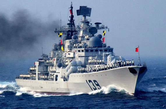 图文:中国海军现代级139号战舰出航_新浪军事_新浪网