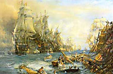 特拉法尔加海战中的场景