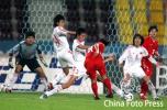 图文-[亚运会]中国女足1-3朝鲜朝鲜队员射门瞬间