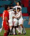 图文-[亚运会]中国女足VS朝鲜中国姑娘庆祝进球