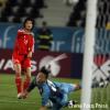 图文-女足2-0韩国夺季军王坤射门对手门将目瞪口呆
