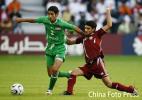图文-亚运男足决赛伊拉克VS卡塔尔拉不住对手