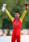 亚运公路自行车个人计时赛宋宝庆发挥出色夺金牌