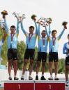 图文-公路自行车男团计时赛哈萨克夺冠冠军荣誉高扬