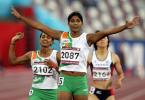 图文-亚运会女子七项全能印度选手似在飞翔