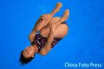 图文-跳水女子1米板吴敏霞夺冠空中团身下落瞬间