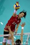 图文-多哈亚运会中国女排夺冠日本球员强攻