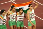 图文-亚运会女子4x400米接力印度的四位冠军姑娘