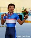 图文-场地自行车男子比赛13日赛况香港选手夺一金